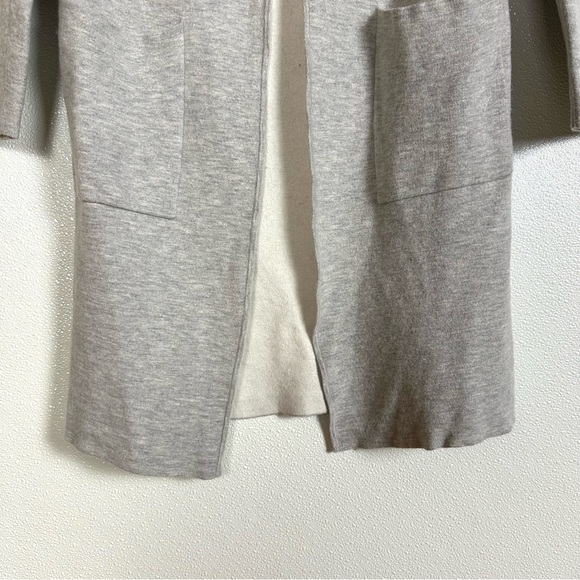 Babaton Lance Cardigan Light Grey Open Front Longline Wool Blend Size Small - Picture 6 of 15